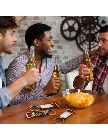 6 Llaveros Abrebotellas Personalizables Yaomiao Metal Plata