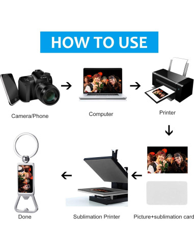 6 Llaveros Abrebotellas Personalizables Yaomiao Metal Plata