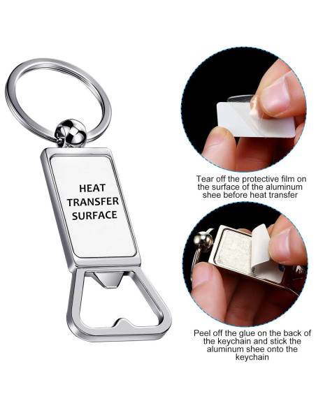 6 Llaveros Abrebotellas Personalizables Yaomiao Metal Plata