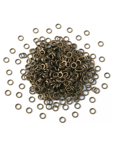 Anillos de Salto Cerrados Craftdady 500Pcs 7mm Bronce Antiguo