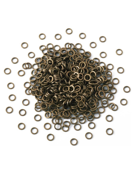 Anillos de Salto Cerrados Craftdady 500Pcs 7mm Bronce Antiguo