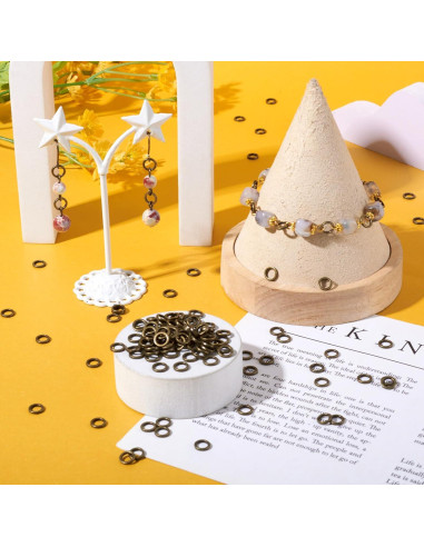 Anillos de Salto Cerrados Craftdady 500Pcs 7mm Bronce Antiguo