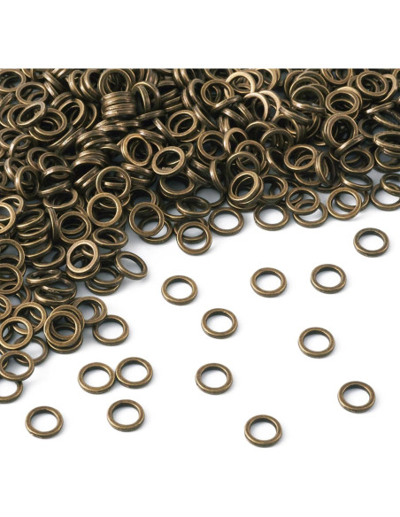 Anillos de Salto Cerrados Craftdady 500Pcs 7mm Bronce Antiguo