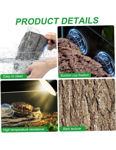 Plataforma de Sol para Tortugas Xoeryoy 22x13 cm Marrón