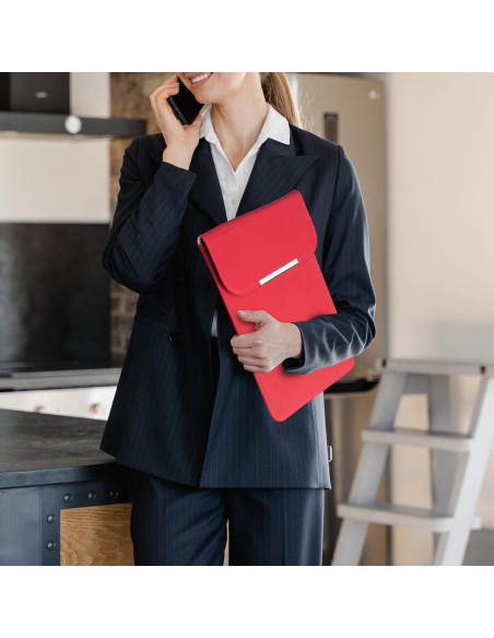 Funda para Laptop 13" Amlanpin PU Impermeable Burdeos