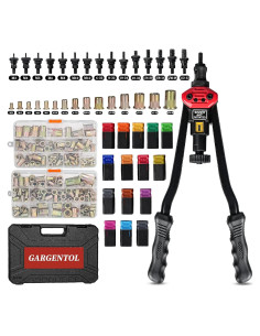 Kit de Herramientas Rivnut GARGENTOL 16" con 15 Mandriles y Estuche