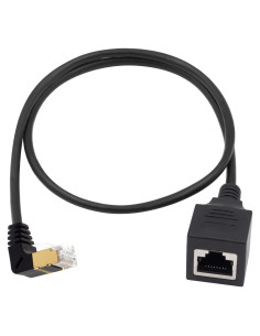 Cable de Extensión de Red Cat8 Duttek 40Gbps 50cm Ángulo 90