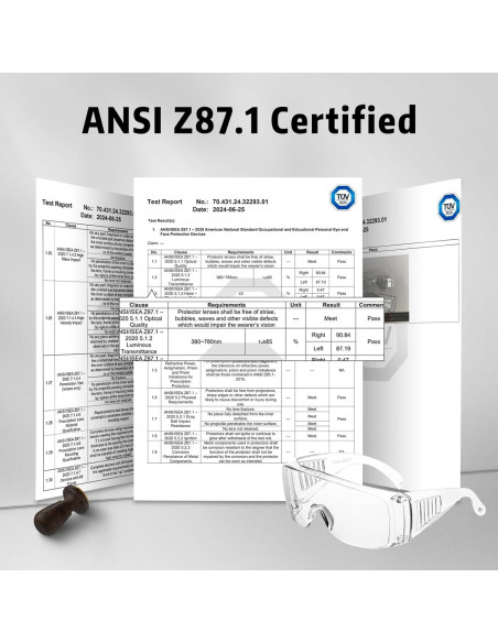 Gafas de Seguridad Salfboy Anti-Niebla ANSI Z87 Claras