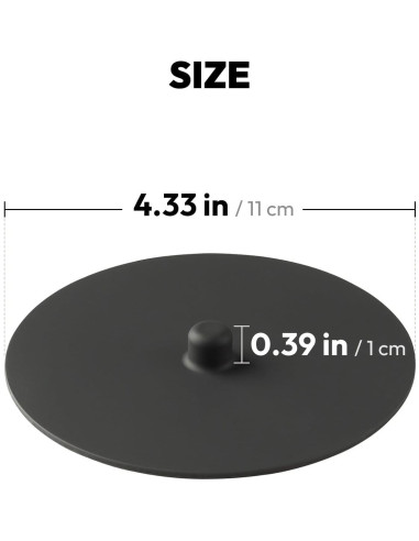Cubierta de Silicona Carrotez para Tazas - 11 cm - Negra