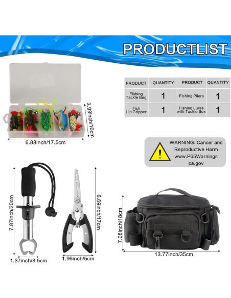 Kit de Herramientas de Pesca Mouhike 113 Piezas con Bolsa