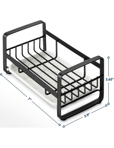 Soporte para Esponjas HULISEN de Acero Inoxidable Negro