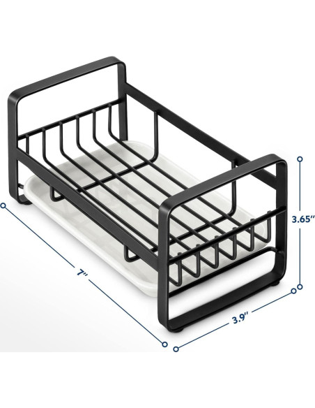 Soporte para Esponjas HULISEN de Acero Inoxidable Negro