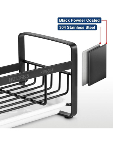 Soporte para Esponjas HULISEN de Acero Inoxidable Negro
