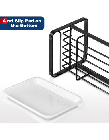 Soporte para Esponjas HULISEN de Acero Inoxidable Negro