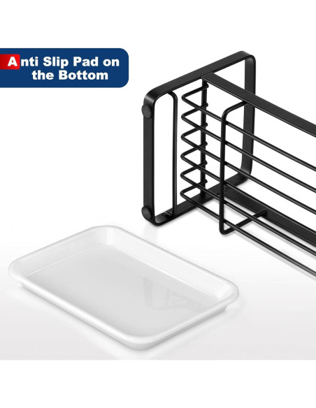 Soporte para Esponjas HULISEN de Acero Inoxidable Negro