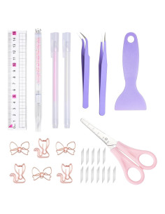 Kit de Scrapbooking Arvakr 26 Piezas Rosa/Púrpura