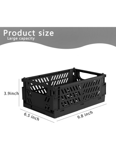 Cajas de Almacenamiento Plegables Tixill 2-Pack 24.9x16.5cm Negro