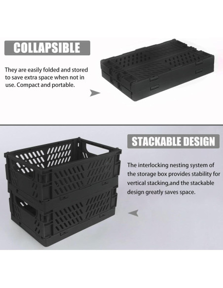 Cajas de Almacenamiento Plegables Tixill 2-Pack 24.9x16.5cm Negro Cajas de Almacenamiento Plegables Tixill 2-Pack 24.9x16.5cm Negro