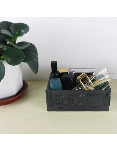 Cajas de Almacenamiento Plegables Tixill 2-Pack 24.9x16.5cm Negro