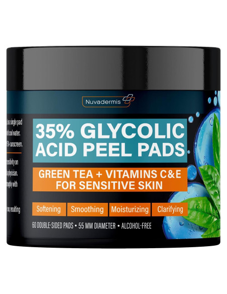 Almohadillas Exfoliantes Nuvadermis 35% Ácido Glicólico - 60 Unidades Almohadillas Exfoliantes Nuvadermis 35% Ácido Glicólico - 60 Unidades