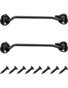 Gancho y Pestillo de Ojo Coufce Negro 20 cm Acero Inoxidable 2