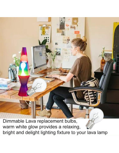 Bombilla de Lava PaeorRorL S11 25W 6 Piezas Regulable 2700K