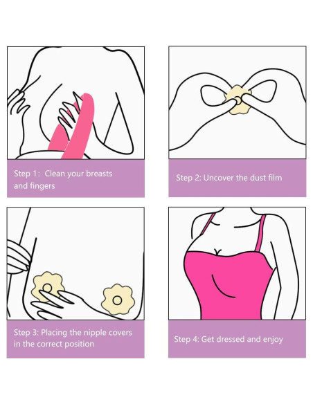 Cubiertas de Pezón Adhesivas ONESING - 76 Piezas Beige