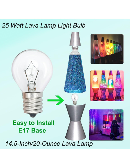 Bombilla de Lava PaeorRorL S11 25W 6 Piezas Regulable 2700K