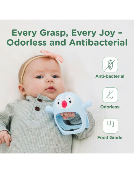 Mordedor de Dentición para Bebés TotCo Azul 0-6 Meses Mordedor de Dentición para Bebés TotCo Azul 0-6 Meses