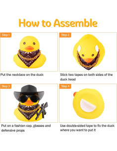 Patito de Goma Cowboy Wonuu M16 - Adorno de Coche Divertido 2