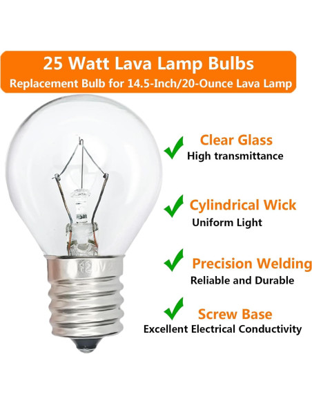 Bombilla de Lava PaeorRorL S11 25W 6 Piezas Regulable 2700K