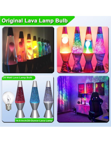 Bombilla de Lava PaeorRorL S11 25W 6 Piezas Regulable 2700K