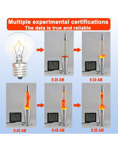 Bombilla de Lava PaeorRorL S11 25W 6 Piezas Regulable 2700K