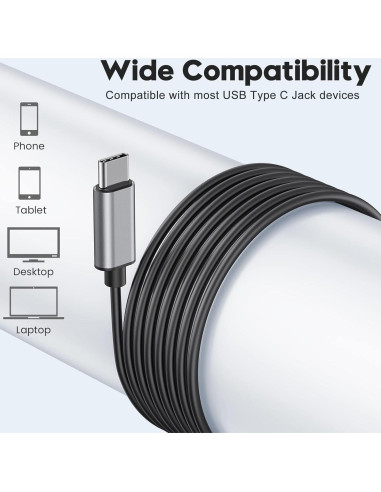 Auriculares USB C BENEWY con Micrófono y Control de Volumen