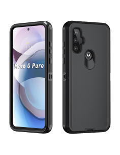 Funda Protectora Motorola Moto G Pure 5G 2024 Negra 3 en 1