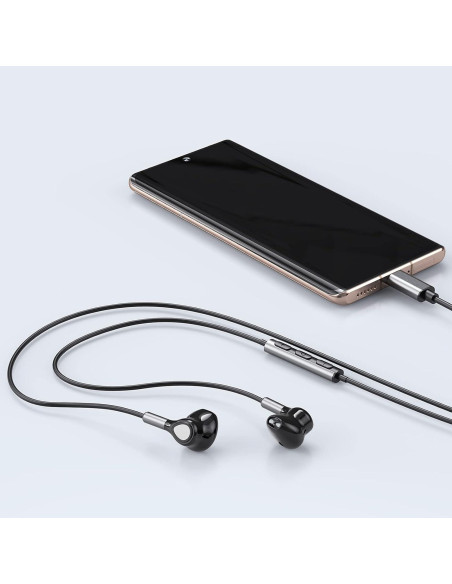 Auriculares USB C BENEWY con Micrófono y Control de Volumen