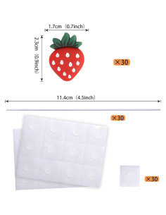 Adornos para Cupcakes de Fresa Rsstarxi - Paquete de 30 2