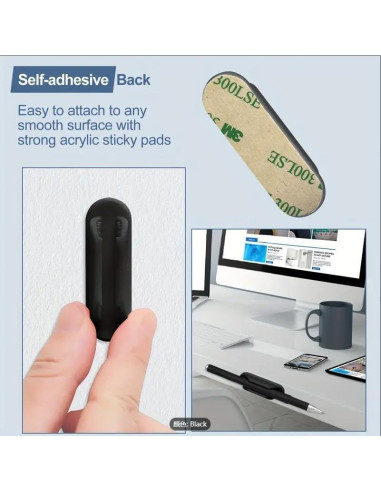 Soportes Adhesivos para Lápices Tiizze - Set de 10 Silicona