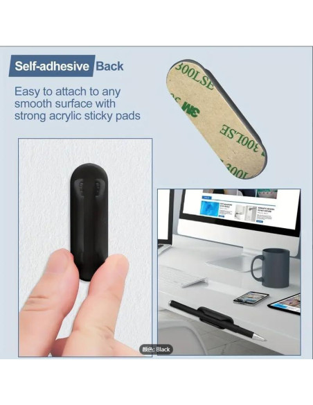 Soportes Adhesivos para Lápices Tiizze - Set de 10 Silicona