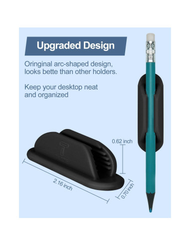 Soportes Adhesivos para Lápices Tiizze - Set de 10 Silicona