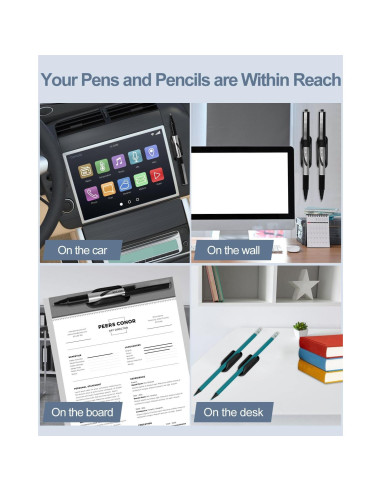 Soportes Adhesivos para Lápices Tiizze - Set de 10 Silicona