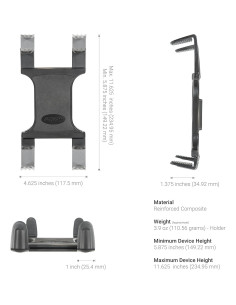 Soporte para Tableta Arkon TAB-FSM - Ajustable 17.78 a 30.48 cm 2