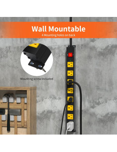 Regleta de Poder 8 Salidas Plug'n, Paquete de 2, 2100J 2