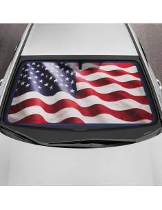 Sombra de Sol Plegable Motor Trend 165x84 cm Bandera Americana 2