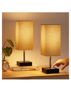 Lámpara de Mesa Recargable Comzler CZ 2 Pack 4400mAh 3 Brillos