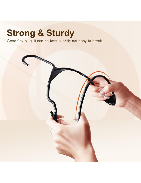 Perchas de Plástico HOUSE DAY - Paquete de 10, Ahorra Espacio