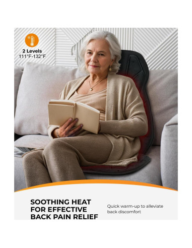 Cojín de Masaje CooCoCo con Calor y Vibración 8 Motores