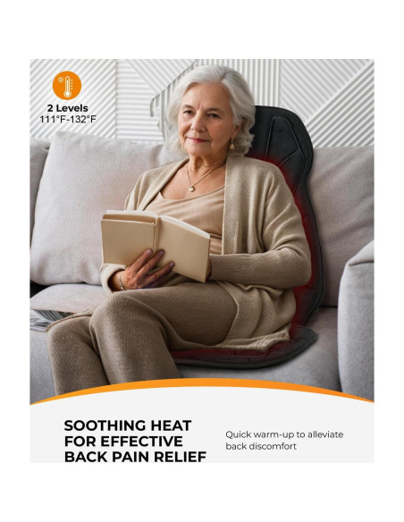 Cojín de Masaje CooCoCo con Calor y Vibración 8 Motores