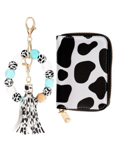 Monedero de Llave de Muñeca 2 Pcs Abaodam Cuero PU Vaca 2