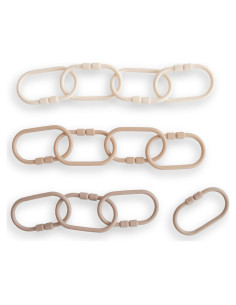 Anillos de Cadena mushie para Bebés - 12 Piezas Multiuso
